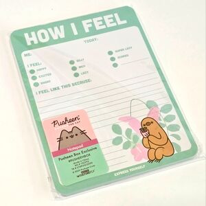PUSHEEN Box Exclusive "How I Feel" Sloth Notepad Stationery